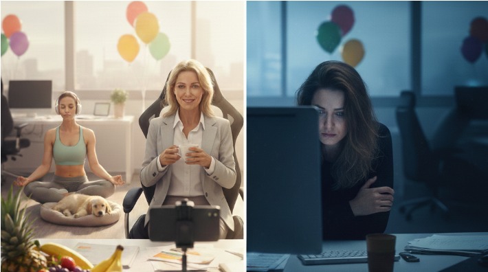 Além do Glitter Corporativo: Como Conexões Humanas Reais Podem Salvar a Saúde Emocional no Trabalho